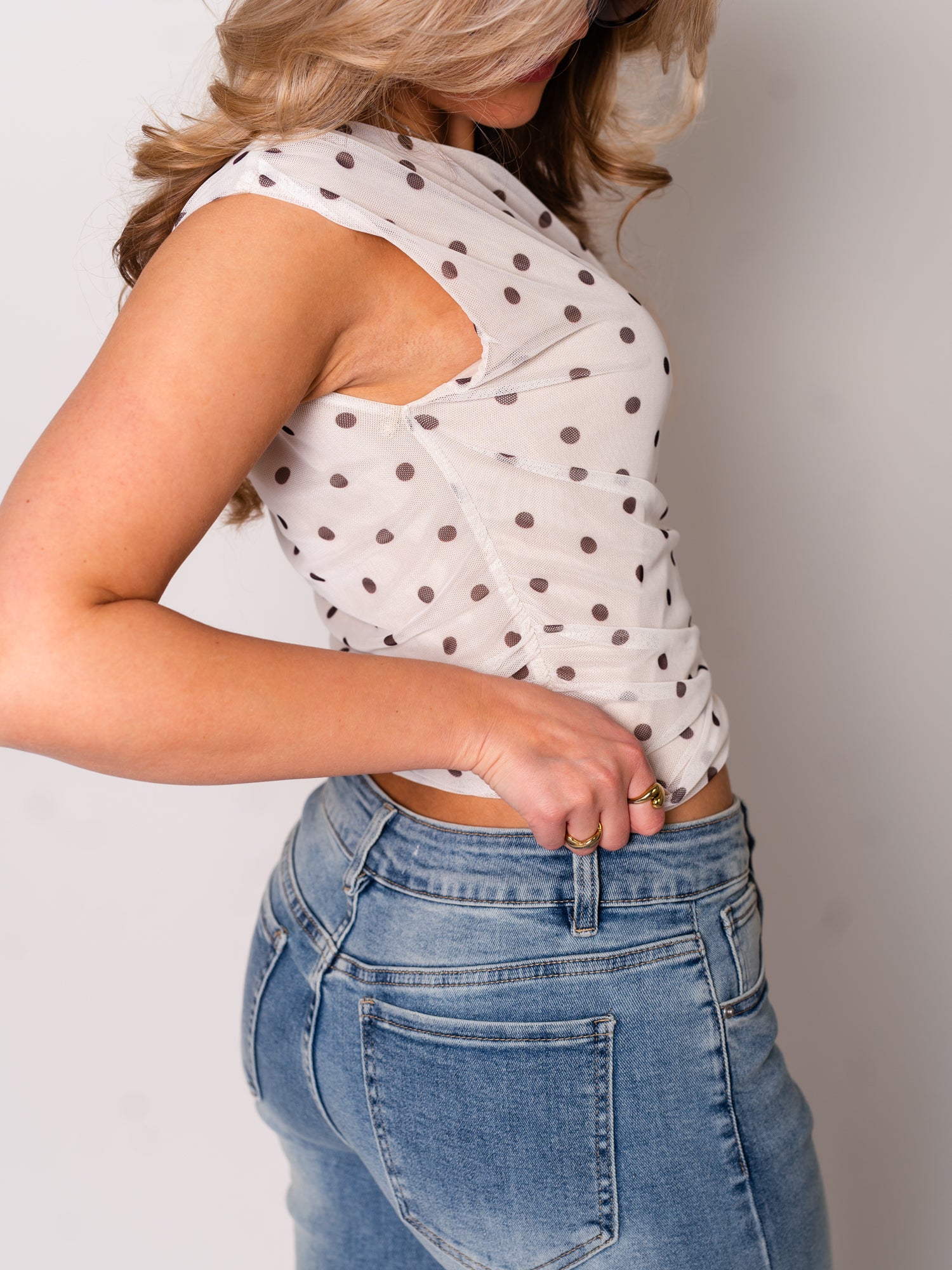 Dots Trend Top - Creme