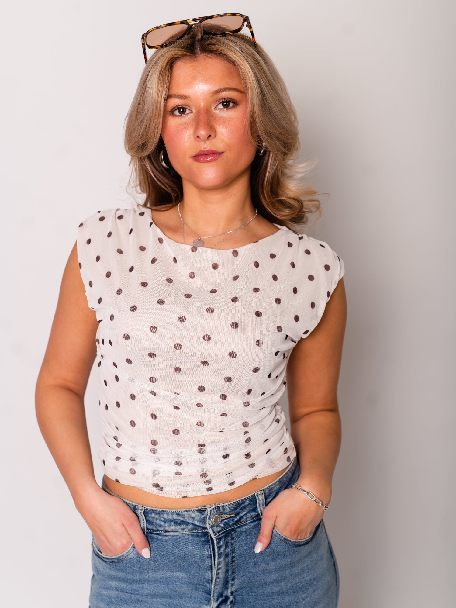 Dots Trend Top - Creme
