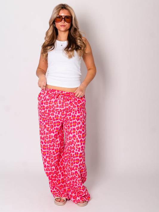 Beachy Musselin Hose - Leo/Pink/Orange