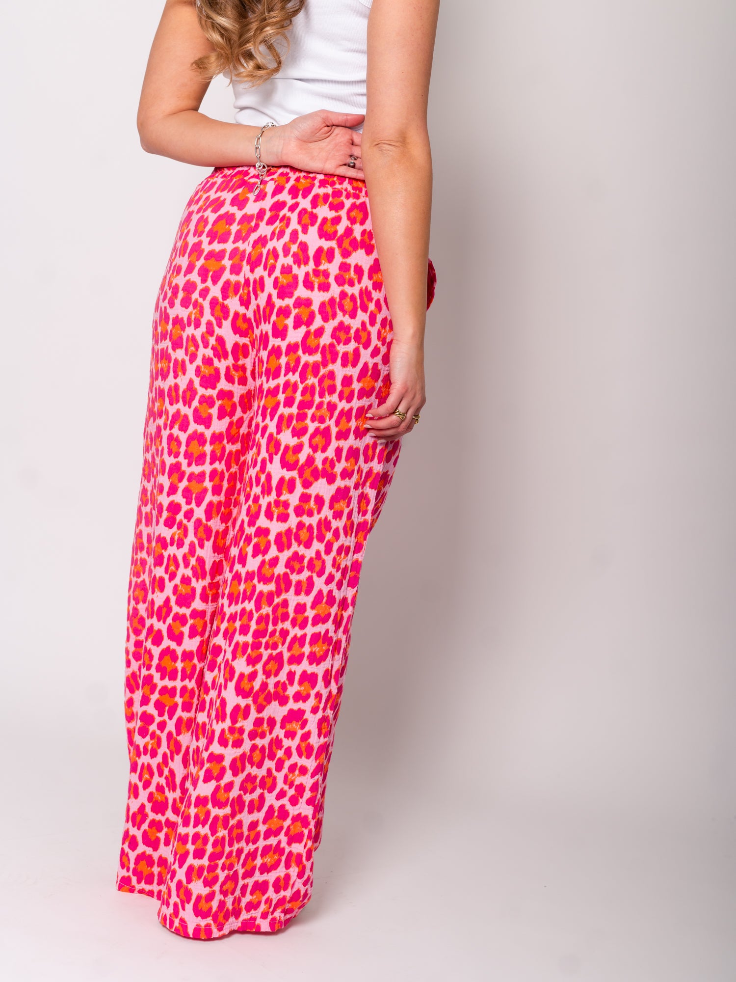 Beachy Musselin Hose - Leo/Pink/Orange