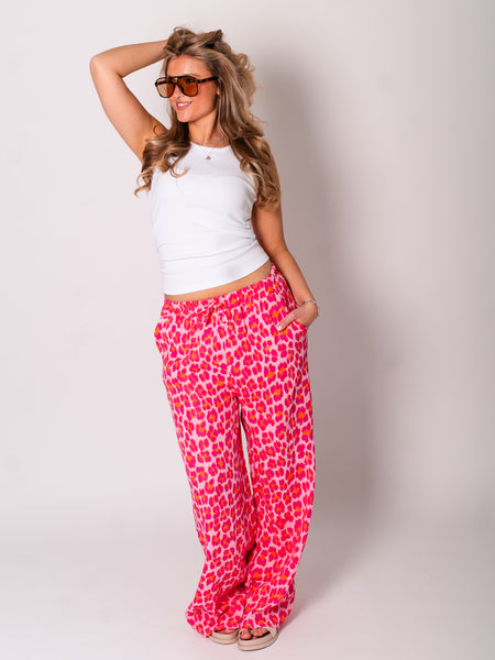 Beachy Musselin Hose - Leo/Pink/Orange