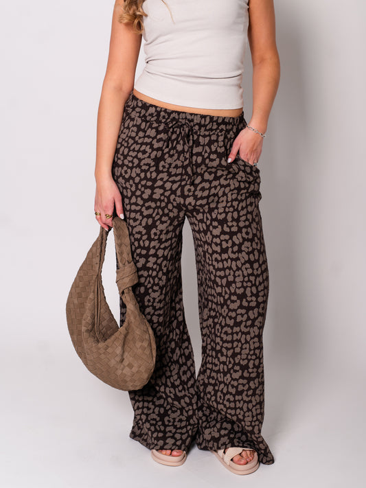 Beachy Musselin Hose - Leo/Braun/Taupe