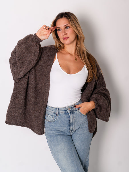 Tammy Strickjacke - Coffee