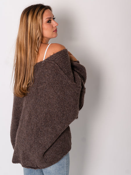 Tammy Strickjacke - Coffee