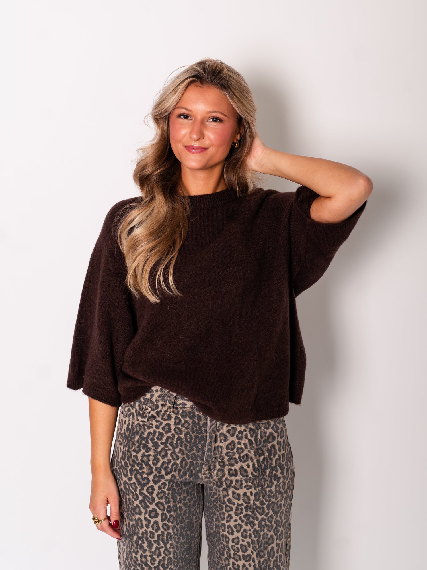 Hermine Strick Pullover - Espresso