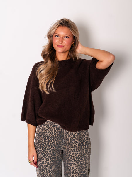 Hermine Strick Pullover - Espresso