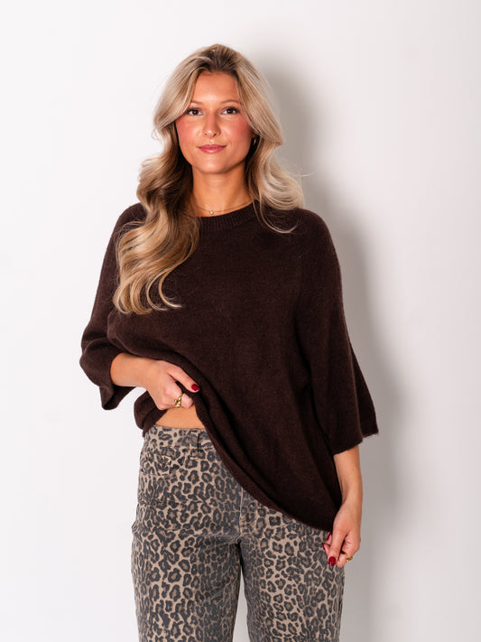 Hermine Strick Pullover - Espresso