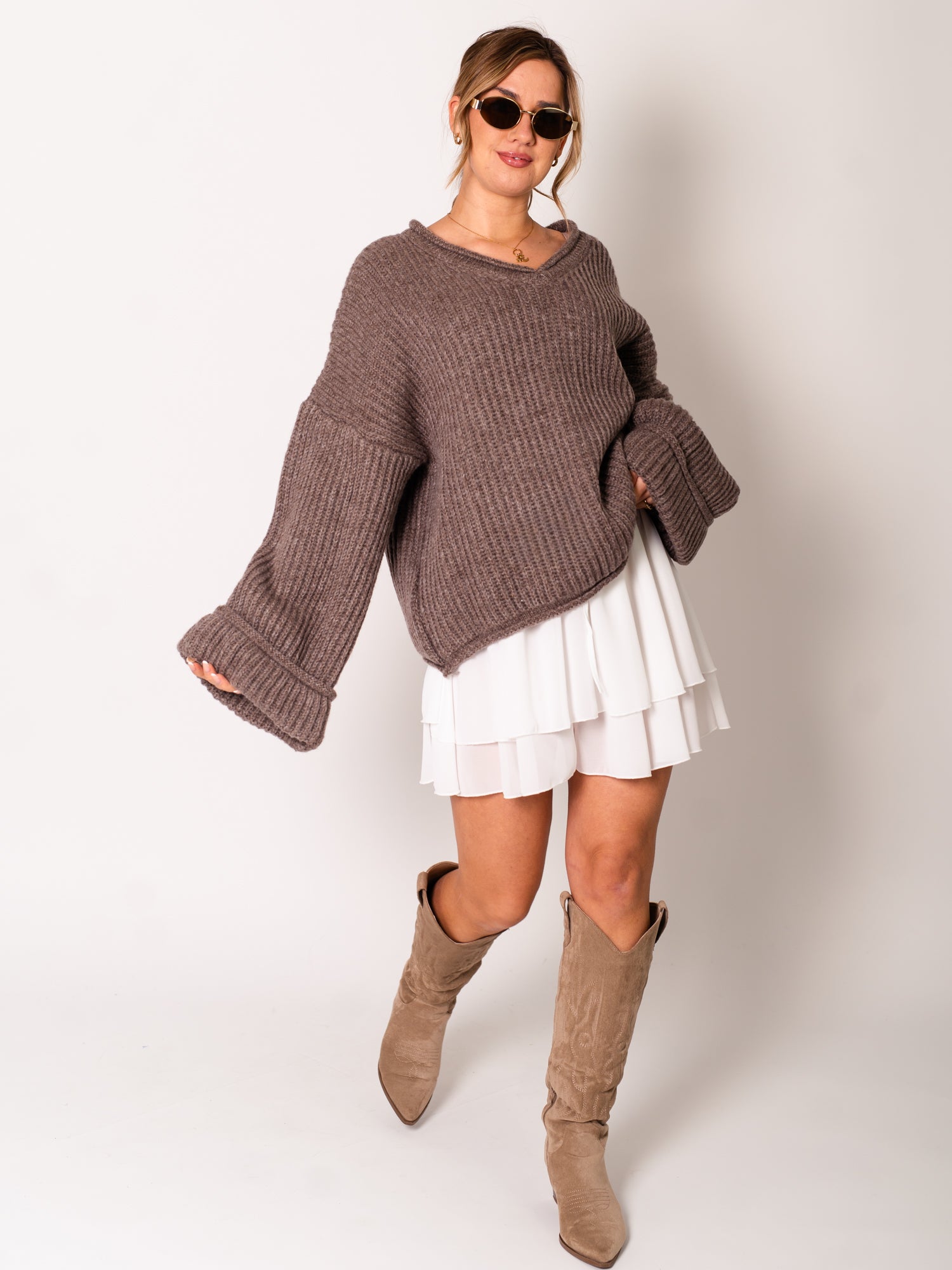 Kali Oversize Pullover - Coffee