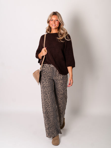 Hermine Strick Pullover - Espresso