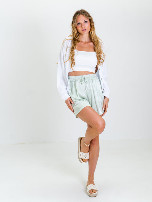 Melia Seiden Shorts - Mint