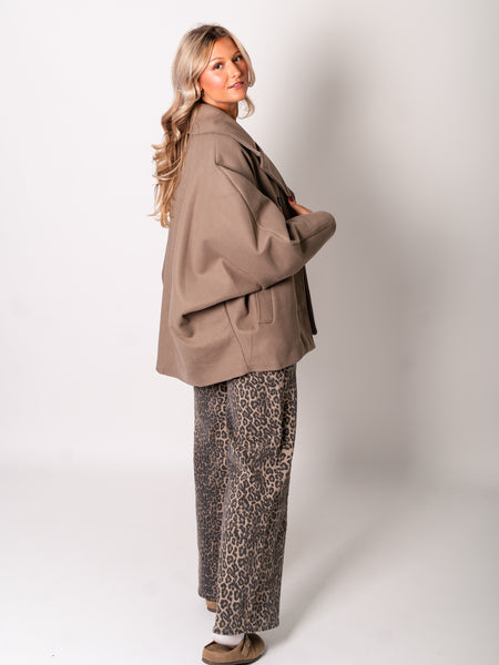 Cora Oversize Jacke - Taupe