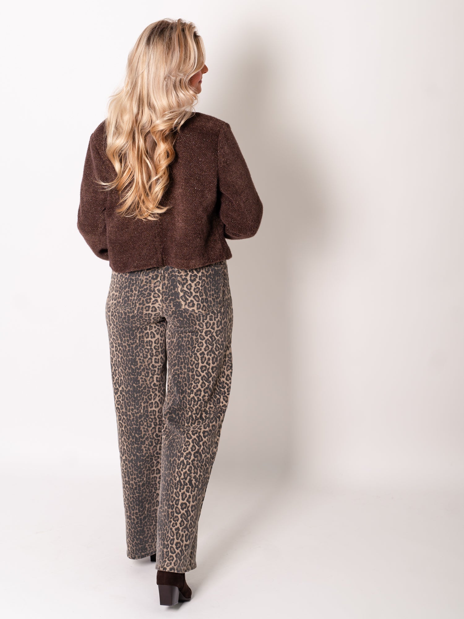 Preppy Crop Jacke - Espresso
