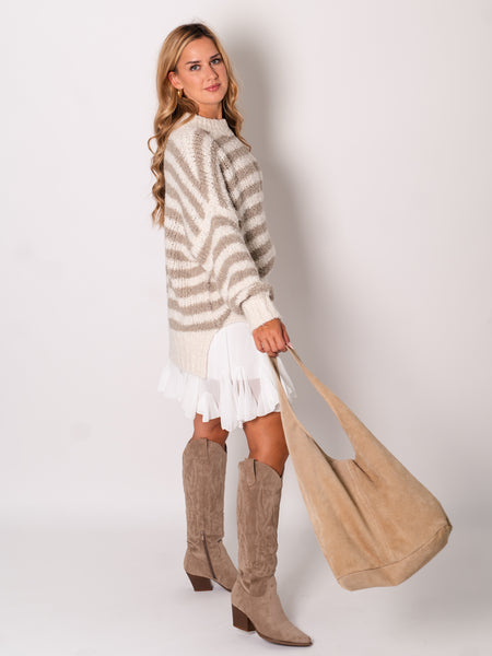 B-Ware 748. Cozy Strick Pullover - Beige/Taupe