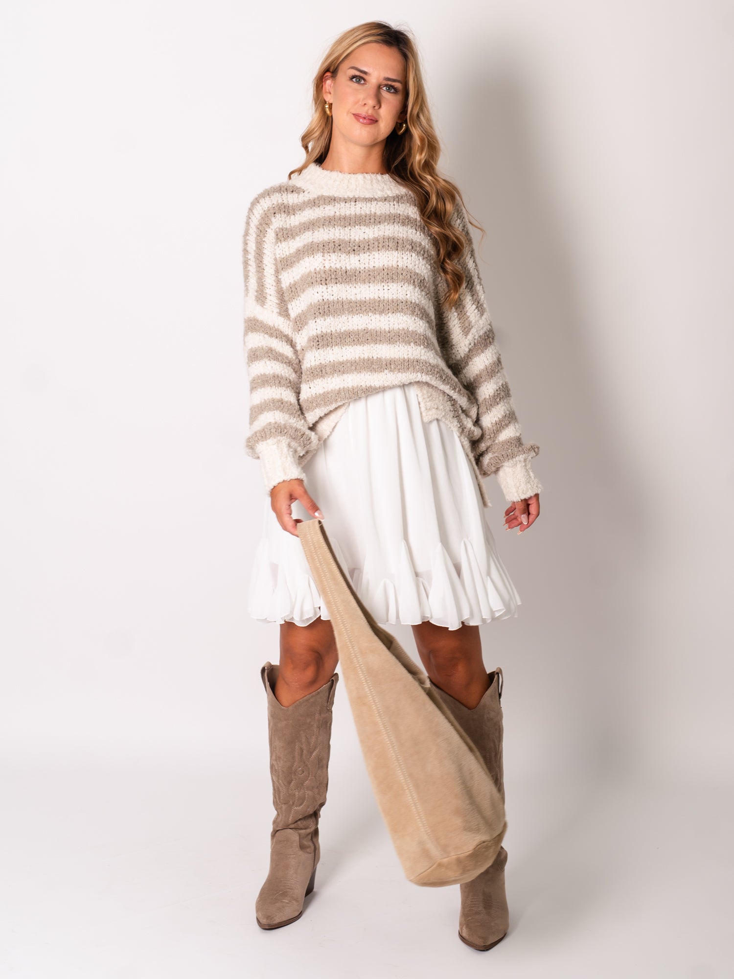 B-Ware 748. Cozy Strick Pullover - Beige/Taupe