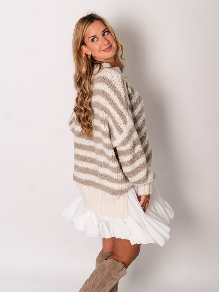 B-Ware 748. Cozy Strick Pullover - Beige/Taupe