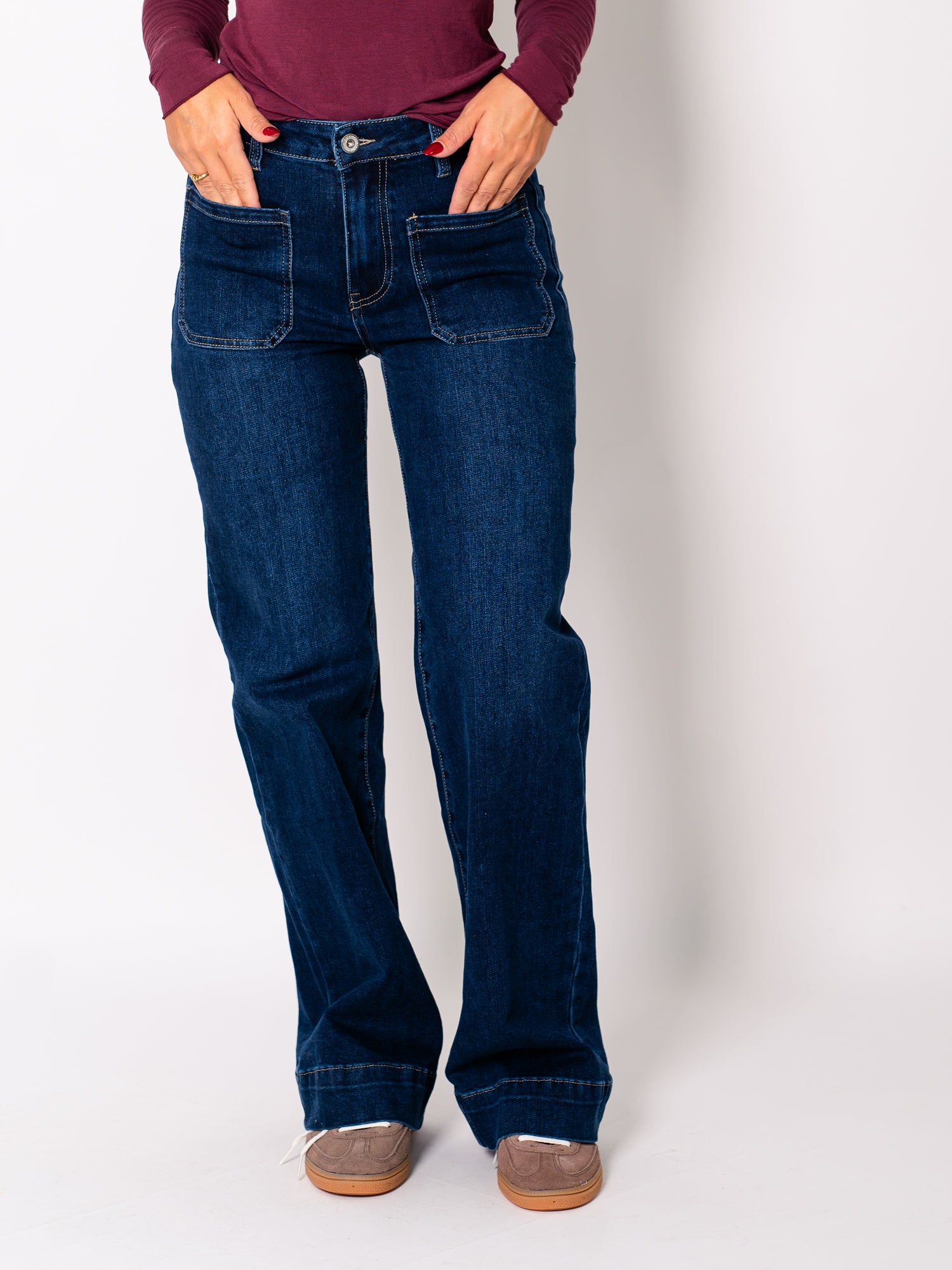 Alice Wideleg Jeans - Dunkelblau