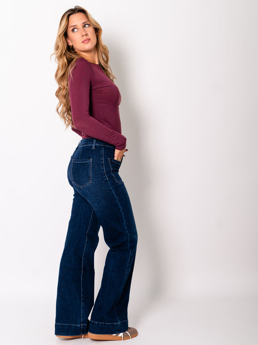 Alice Wideleg Jeans - Dunkelblau