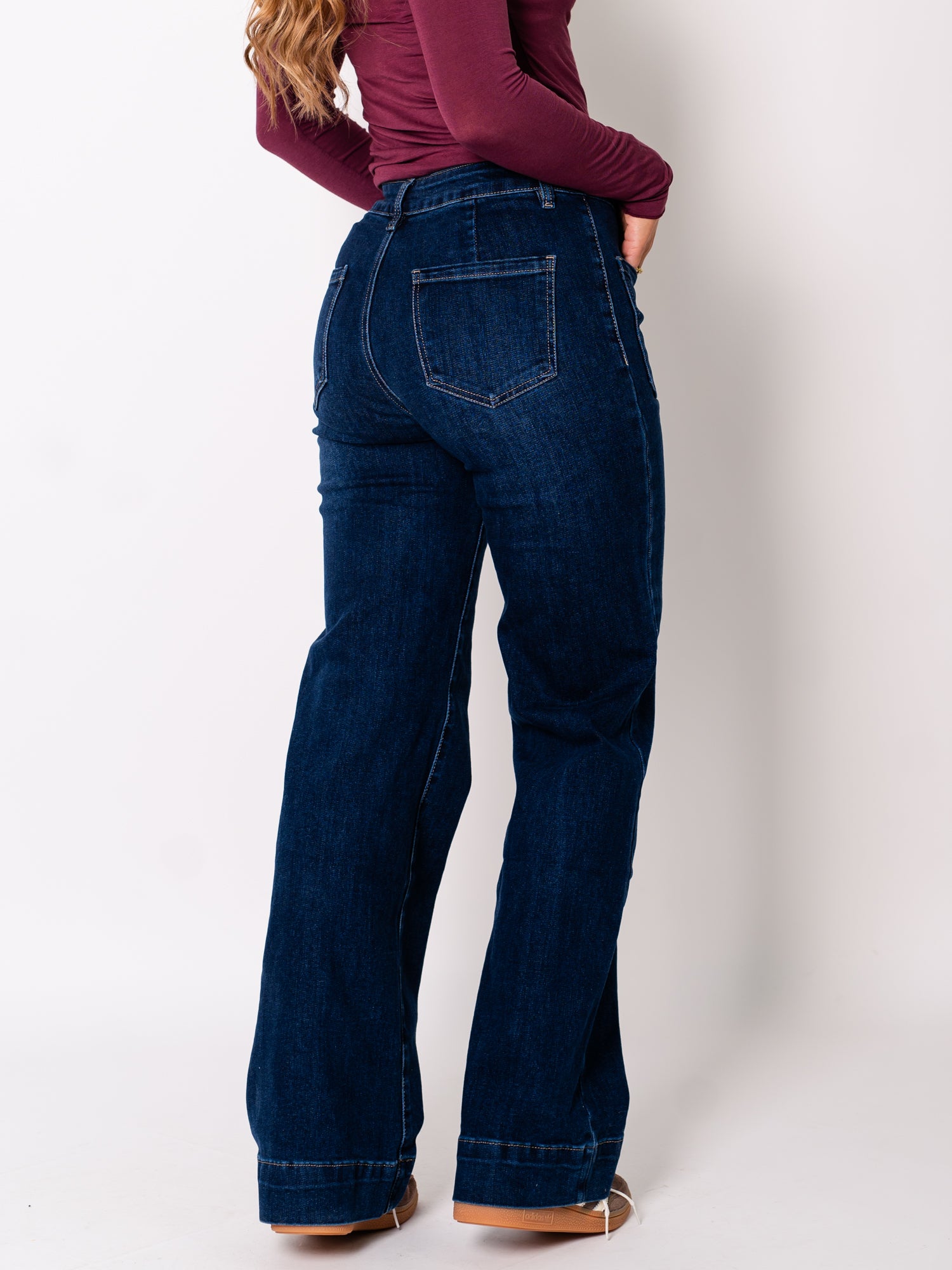 Alice Wideleg Jeans - Dunkelblau
