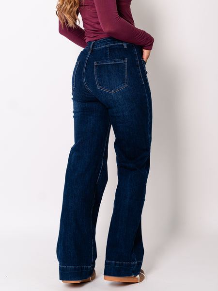 Alice Wideleg Jeans - Dunkelblau