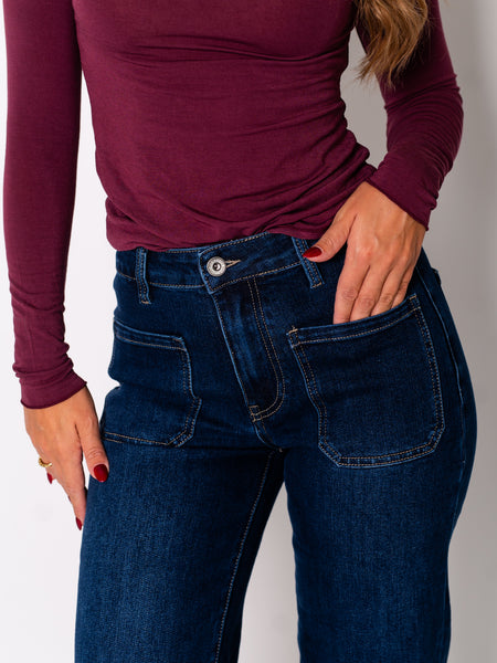 Alice Wideleg Jeans - Dunkelblau