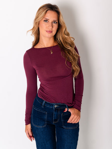 Cashmere Longsleeve - Burgundy
