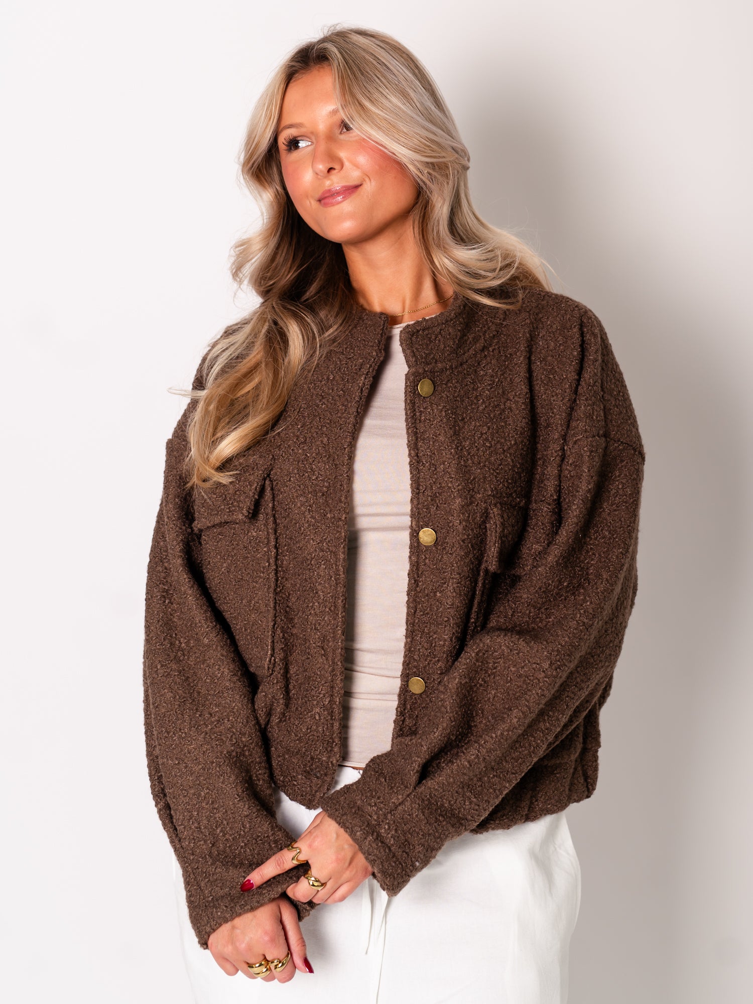 Lana Teddy Jacke - Braun