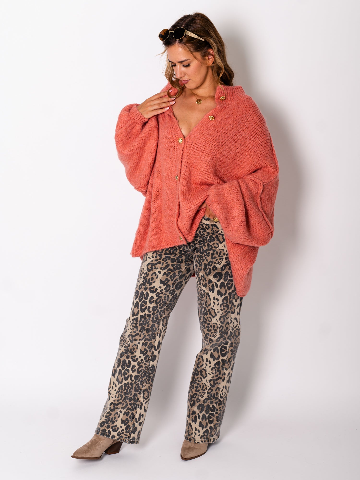 Danielle Strickjacke - Peach