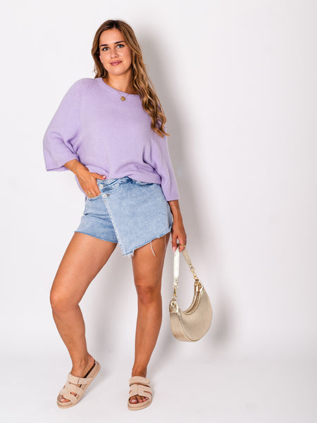 Hermine Strick Pullover - Flieder