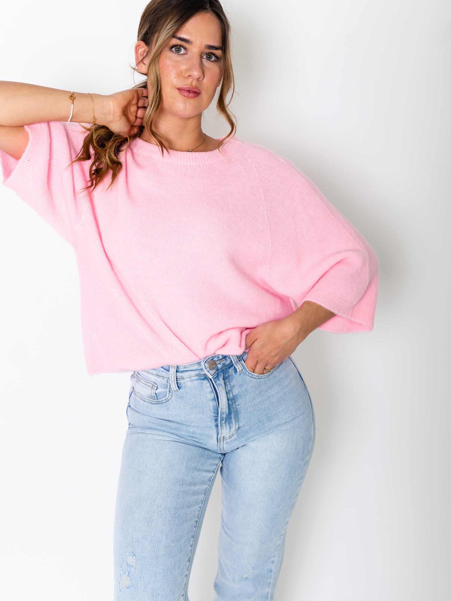 Hermine Strick Pullover - Rosa