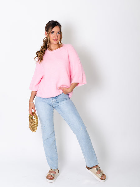 Hermine Strick Pullover - Rosa