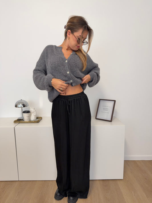 Ella Seiden Hose - Schwarz