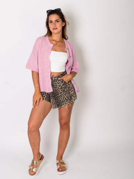 Lena Soft Strickjacke - Rosa