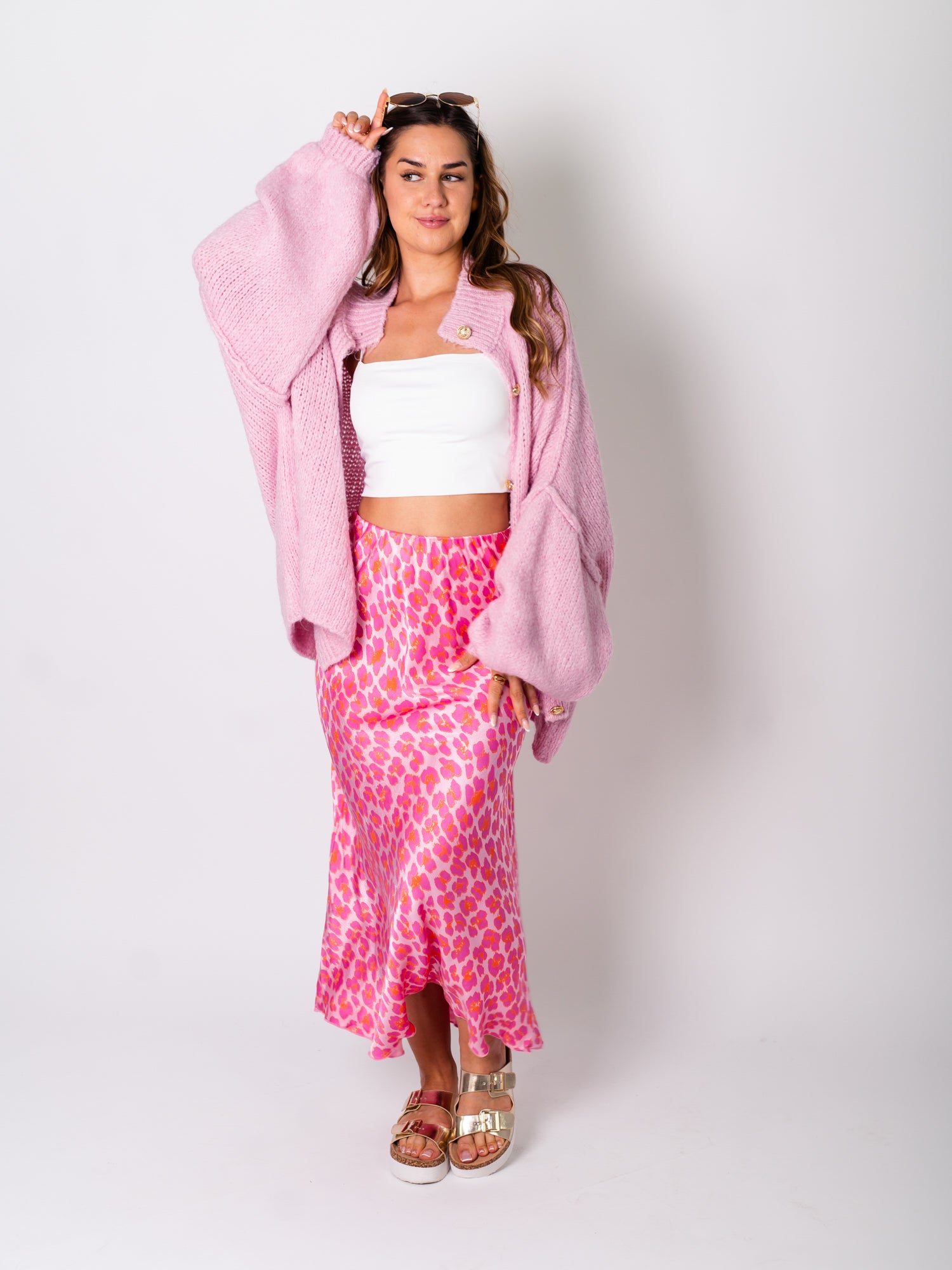 Leo Satin Rock - Pink