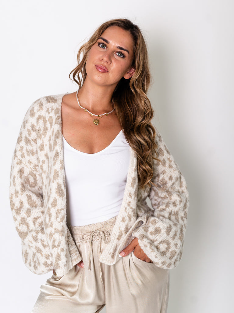 Leo Strickjacke - Beige