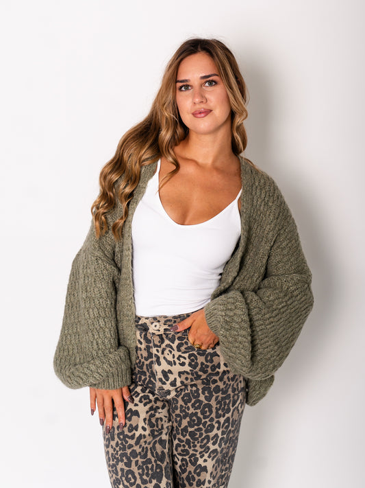 Mali Strickjacke - Khaki