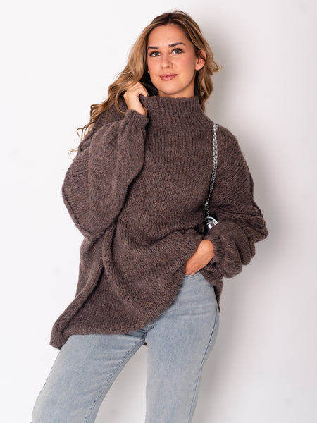 Meli Strick Pullover - Coffee