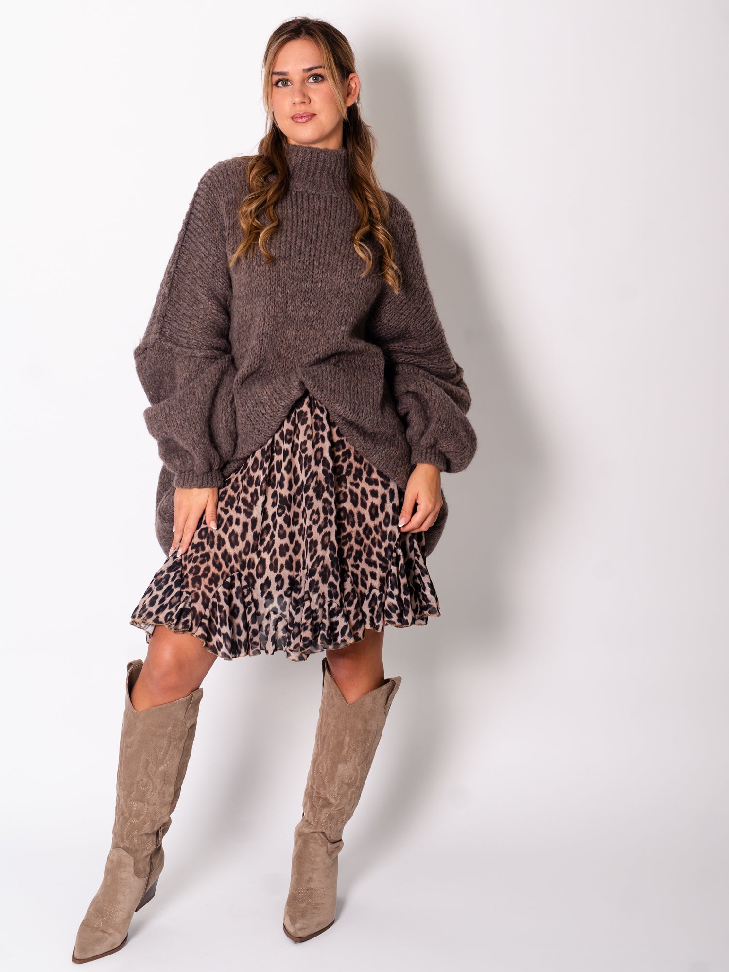 Meli Strick Pullover - Coffee