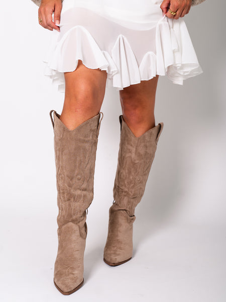 Hannah Western Stiefel - Beige