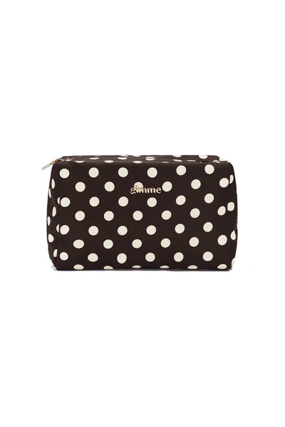 Polka Dot Kosmetik Tasche - Braun