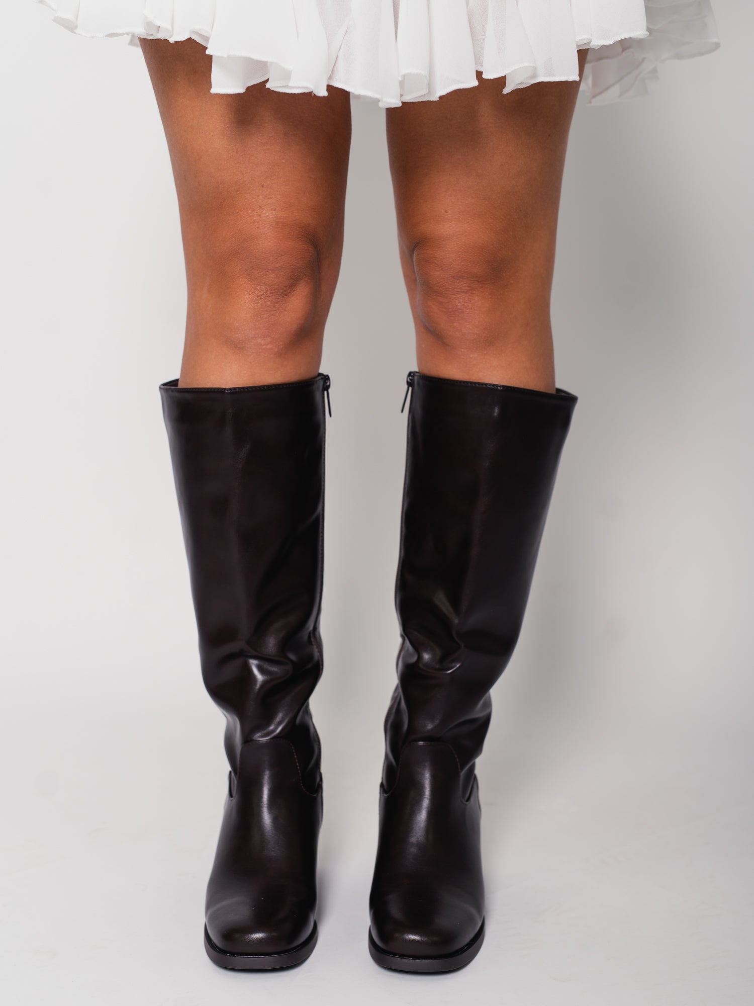 Rina Absatz Stiefel -Dunkelbraun