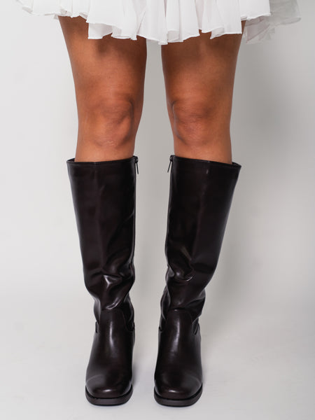 Rina Absatz Stiefel -Dunkelbraun