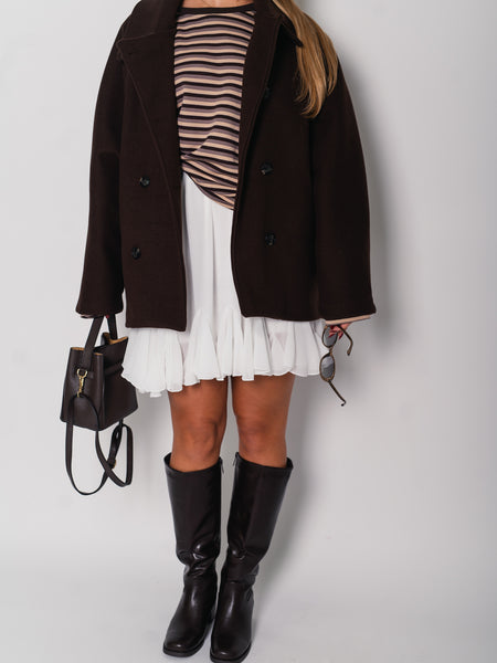 Cora Oversize Jacke - Espressobraun