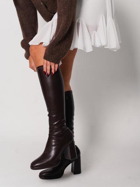 Marli Absatz Stiefel - Dunkelbraun