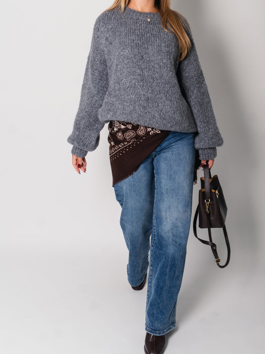 Confident Pullover - Dunkelgrau