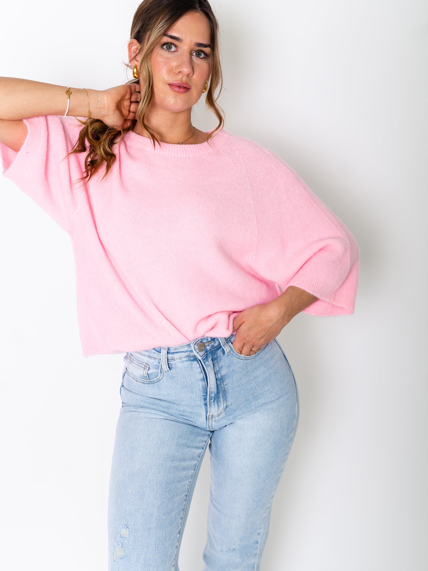 Hermine Strick Pullover - Pink