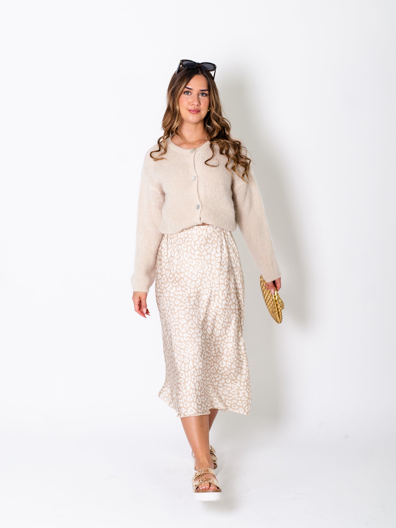 Louisa Soft Strickjacke - Beige