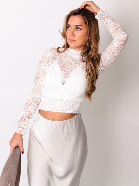 Lace Affair Top - Weiß