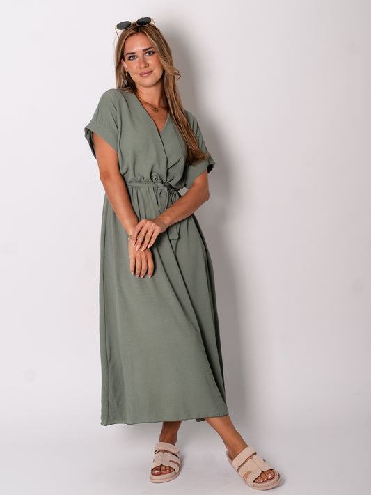 Cindy Midi Kleid - Khaki