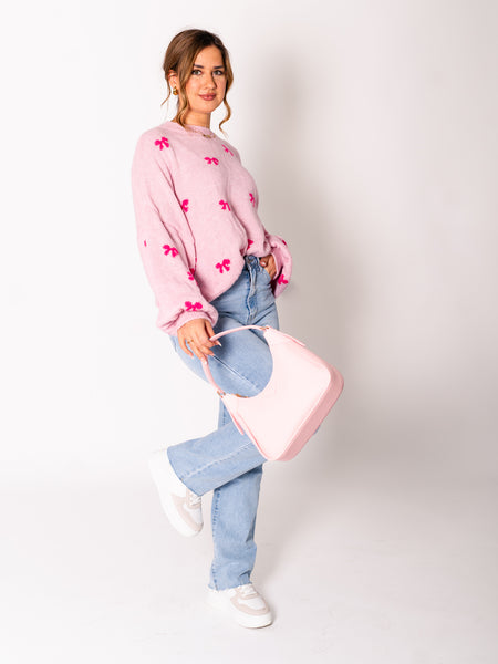 Bow Pullover - Rosa