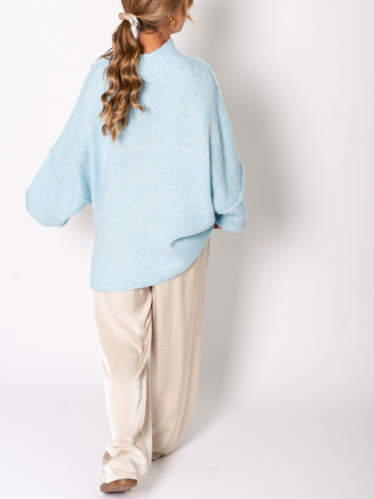 Meli Strick Pullover - Hellblau